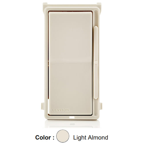 Leviton DSKIT-T, Color Change Kit for Decora Slide Dimmer (DSL06 and DSM10), LED Locator Light In Frame, Light Almond