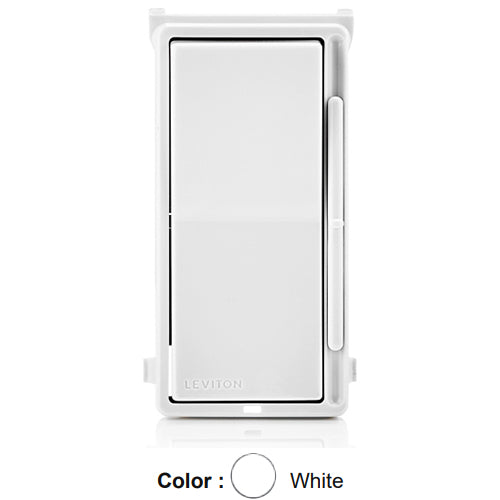 Leviton DSKIT-W, Color Change Kit for Decora Slide Dimmer (DSL06 and DSM10), LED Locator Light In Frame, White