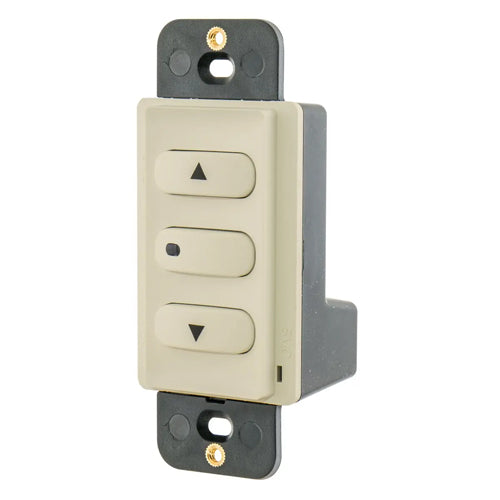 Hubbell DSL010I, Low Voltage Switch with 0-10V Dimming, Latching Contact, 3 Buttons, 24V DC, Ivory