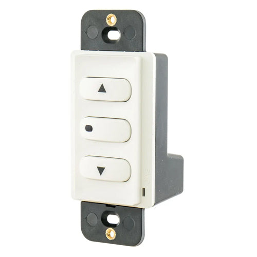 Hubbell DSM010W, Low Voltage Switch with 0-10V Dimming, Momentary Contact, 3 Buttons, 24V DC, White