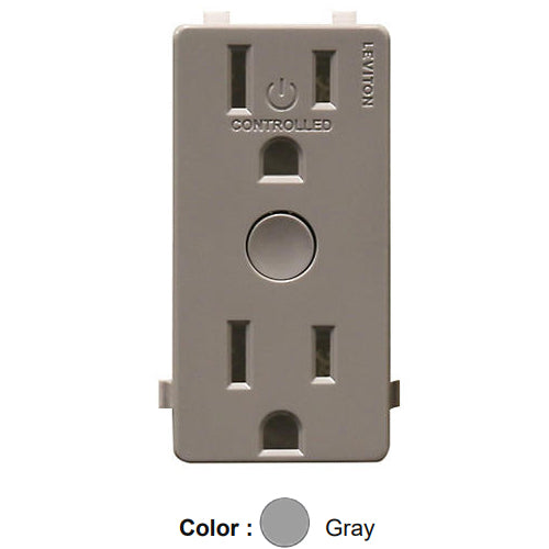 Leviton DSRKT-1PG, Snap-on Color Change Kit for Decora Smart Tamper Resistant Outlet, Gray