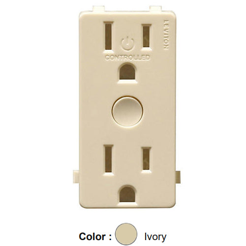 Leviton DSRKT-1PI, Snap-on Color Change Kit for Decora Smart Tamper Resistant Outlet, Ivory