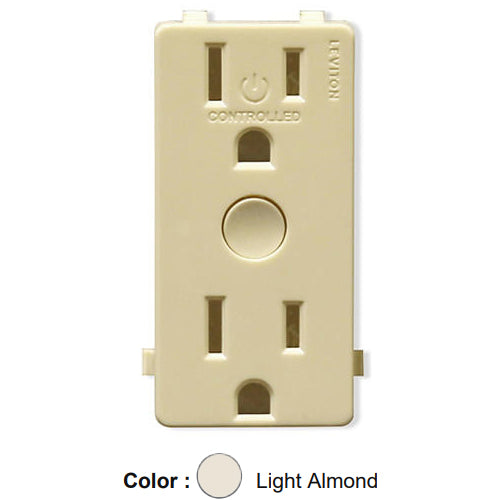 Leviton DSRKT-1PT, Snap-on Color Change Kit for Decora Smart Tamper Resistant Outlet, Light Almond