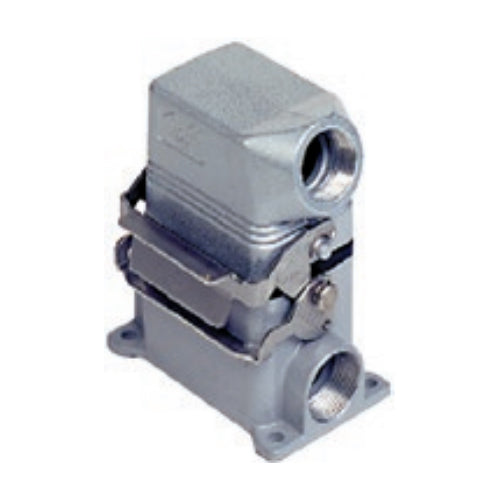 Techspan E06SESM25S, E Series Multipole Connectors Complete Kit, 6 Poles+Ground, 16A/600V, Screw Termination, 1 Lever Locking, V-Type Closing, Surface Mounting, Side Entry, M20/25 Port Thread, Metal