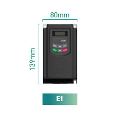 Eura Drives E2100-0004T2E1, E2100 Frequency Inverter, 3 in 3 out, 230V, 2.5A, 0.4KW, 0.5HP