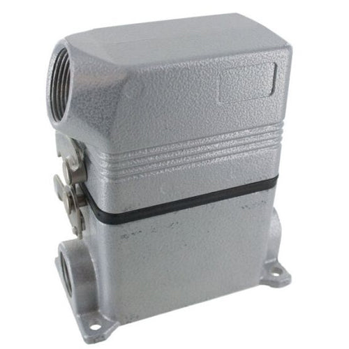 Techspan E10SESM25D, E Series Multipole Connectors Complete Kit, 10 Poles+Ground, 16A/600V, Screw Termination, 2 Levers Locking, V-Type Closing, Surface Mounting, Side Entry, M20/25 Port Thread, Metal