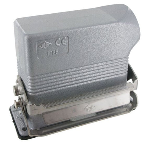 Techspan E16SEPM32S, E Series Multipole Connectors Complete Kit, 16 Poles+Ground, 16A/600V, Screw Termination, 1 Lever Locking, V-Type Closing, Panel Mounting, Side Entry, M32 Port Thread, Metal