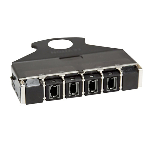 Leviton E2XHD-4MB, e2XHD Quickport Pass-Through Cassette, 4-Port MPO, Key-Up/Key-Up, Black