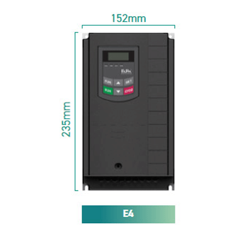 Eura Drives E2100-0055T5E4U8, E2100 Frequency Inverter, 3 in 3 out, 575V, 10A, 5.5KW, 7.5HP, CE+STO