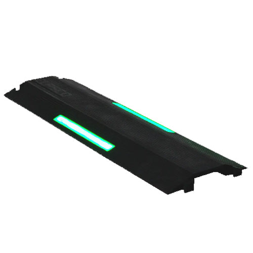 Rack-A-Tiers ED1010-BK-GLOW, Cable Protector, Drop Over, 4x1 Channel 36", Black Glow in the Dark