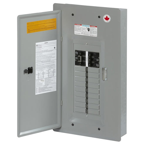 Siemens EQG10100D, Generator Panel, 10 Circuits, 100A, 1PH 3W, 120/240V, 3P, Type 1, Aluminium, Door, Grey