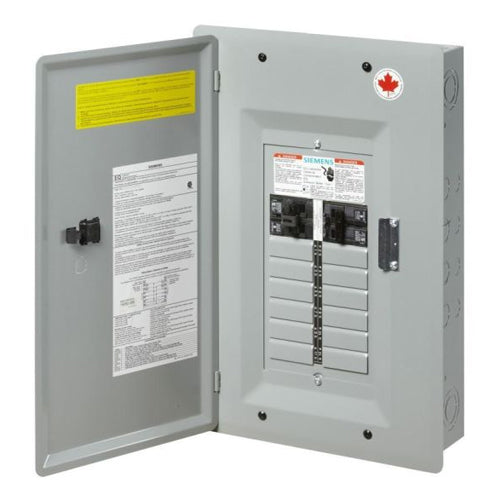 Siemens EQG1280NSND, EQG Series Generator Panel with Door, 12 Circuits, 80A, 1 Phase, 3-Wire, 120/240V, 2 Poles, None Switched Neutral, Type 1, Aluminium, Grey