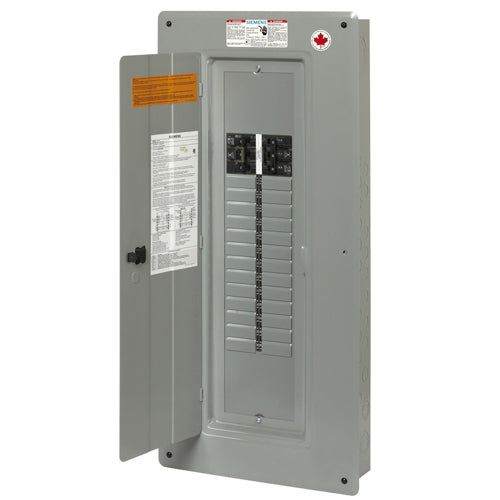 Siemens EQG2680D, EQG Series Generator Panel with Door, 26 Circuits, 80A, 1 Phase, 3-Wire, 120/240V, 3 Poles, Type 1, Aluminium, Grey