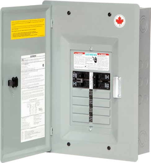 Siemens EQG880NSND, EQG Series Generator Panel with Door, 8 Circuits, 80A, 1 Phase, 3-Wire, 120/240V, 2 Poles, None Switched Neutral, Type 1, Aluminium, Grey
