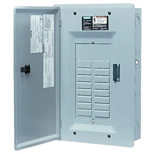 Siemens EQL16125DC, EQL Series Main Lug Load Center with Door, 16 Circuits, 125A, 1 Phase 3-Wire, 120/240V, Type 1, Copper, Grey