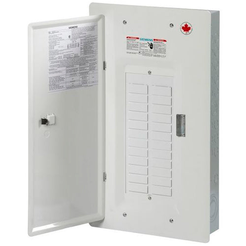 Siemens EQL24125DW, EQL Series Main Lug Load Center with Door, 24 Circuits, 125A, 1 Phase 3-Wire, 120/240V, Type 1, Aluminium, White