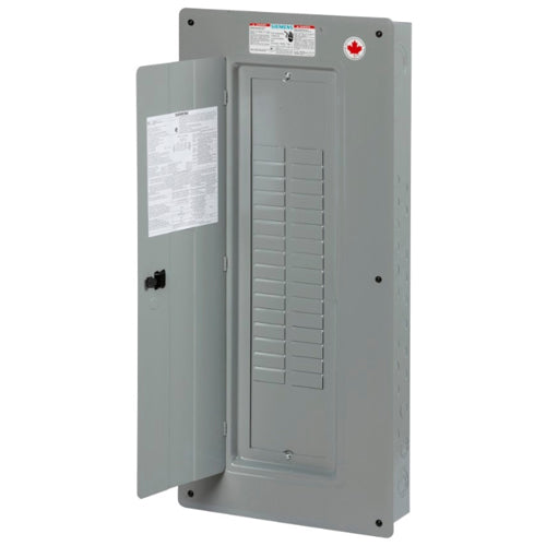 Siemens EQL32200D, EQL Series Main Lug Load Center with Door, 32 Circuits, 200A, 1 Phase 3-Wire, 120/240V, Type 1, Aluminium, Grey