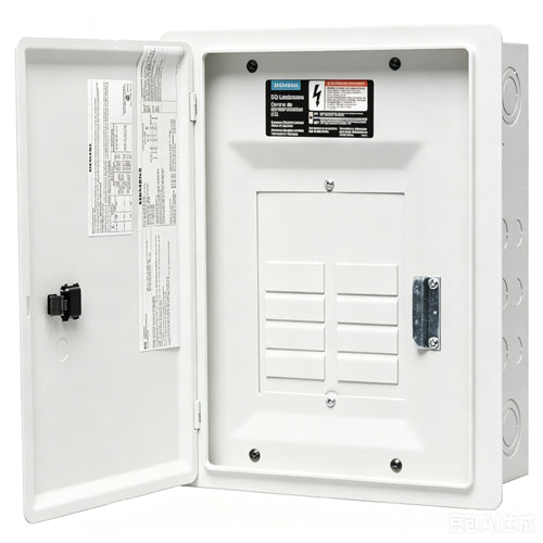Siemens EQL8100DW, EQL Series Main Lug Load Center with Door, 8 Circuits, 100A, 1 Phase 3-Wire, 120/240V, Type 1, Aluminium, White