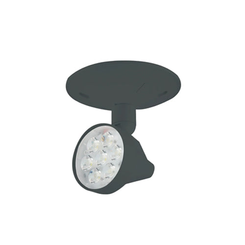 Etlin-Daniels ER270SBL-U24D-7, LED Single Remote Heads Emergency Light, Thermoplastic Adjustable 1 X 7W Heads, 6V–24VDC, Black
