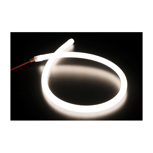 Lotus ES-FSCOBC-24-Y-IP67-50K-16FT, Round 8mm 3D Bendable LED, 38.4W, 24VDC, 5000K Natural White, 11040 Lumens, CRI 90+