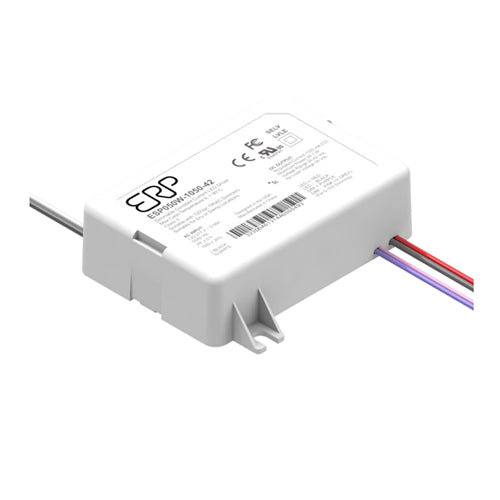ERP Power ESP060W-1400-42, Constant Current LED Driver, Output 58.8W 1400mA 24-42VDC, Tri-Mode Dimming, IP64, Input 120-277VAC