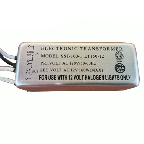 MARCUS ET150-12-1, 150W 120V Input, 12VAC Output,  Dimmable Electronic Transformer, For 12V Halogen and LED Bulbs