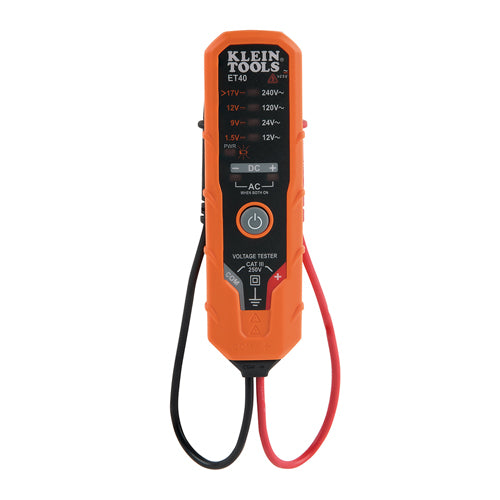Klein Tools ET40, Digital AC/DC Voltage Tester 12 to 240V AC, 1.5 to 24V DC