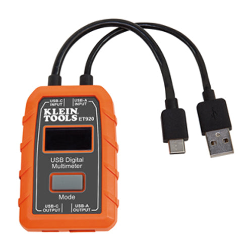 Klein Tools ET920, USB Digital Meter, USB-A and USB-C