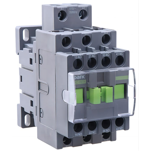 Noark Ex9C12F22H, Electric Ex9C Series, Standard IEC Contactor, Non-Reversing, 3-Pole, 12A, Wide Range Electronic Coil, 2NO+2NC Auxiliary Contact, 48-130Vac/dc Control Voltage, 3NO Main Power Contact
