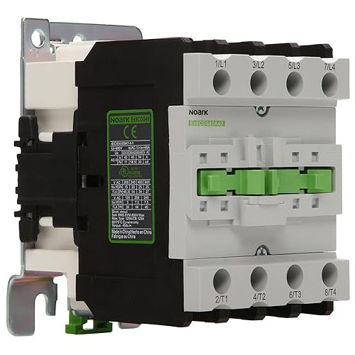 Noark Ex9CDS40A22T7, Ex9CD Series, Standard IEC Contactor, Non-Reversing, 40A, Screw Terminals, 4-Poles (4P; 2NO+2NC), 480Vac Coil Voltage, 50/60 Hz