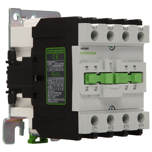 Noark Ex9CDS40A30N7C, Electric Ex9C Series, Standard IEC Contactor, Non-Reversing, 40A, Screw Terminals, 3-Pole, 277Vac Coil Voltage, 50/60 Hz, 3NO+1NO+1NC Auxiliary Contact