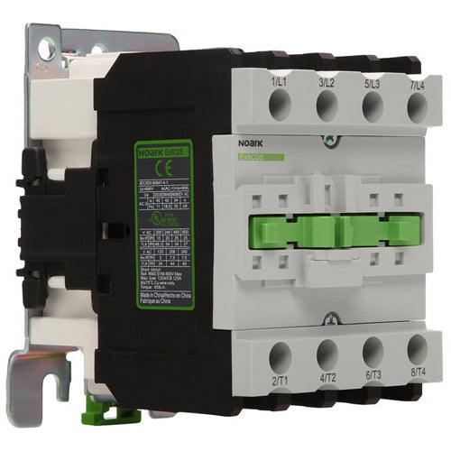 Noark Ex9CDS50A22B7, Ex9CD Series, Standard IEC Contactor, Non-Reversing, 50A, Screw Terminals, 4-Poles (4P; 2NO+2NC), 24Vac Coil Voltage, 50/60 Hz