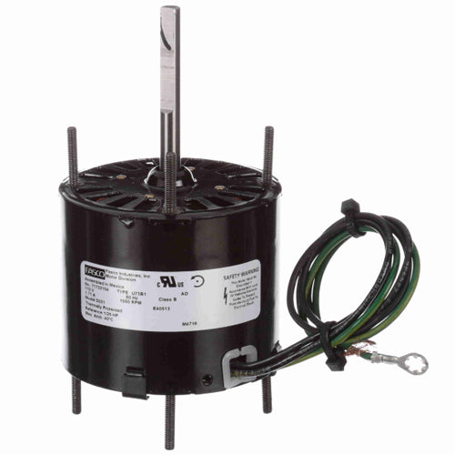Fasco FA-D031, 3.3'' General Purpose Motor, Sleeve Bearing, Open Enclosure, Shaded Pole, 1/25 HP, 1/1550 Spd/RPM, 115 Volt, 1.71 Amps, CCW Rotation, 5/16''x2-1/2'' Shaft