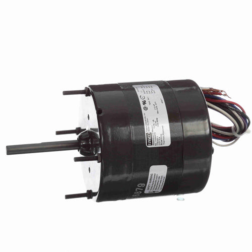Fasco FA-D114, 3.3'' Fan Coil Air-Conditioning and Heating Unit Motor, Sleeve Bearing, Totally Enclosed, Shaded Pole, 1/12 HP, 1/1550 Spd/RPM, 115/230 Volt, 2.5/1.3 Amps, CW Rotation, 3/8''x3'' Shaft