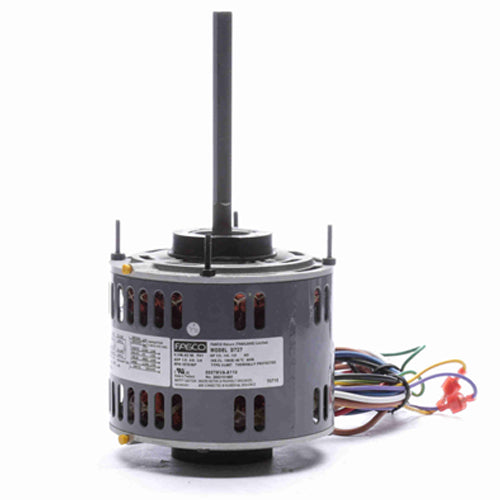 Fasco FA-D727, 5.6'' Direct Drive Blower Motor, Sleeve Bearing, PSC Type, 1/3-1/4-1/5 HP, 3 Speeds, 1075 RPM, 115 Volt, 5.9/4.6/3.8 Amps, Reversible Rotation, 1/2''x6'' Shaft