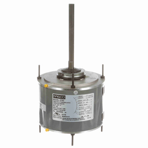 Fasco FA-D783, 5.6'' OEM Replacement Motor, Sleeve Bearing, PSC Type, 1/4 HP, 208-230 Volts, 1/1625 Spd/RPM, 1.5 Amps, Reversible Rotation, 1/2''x6'' Shaft