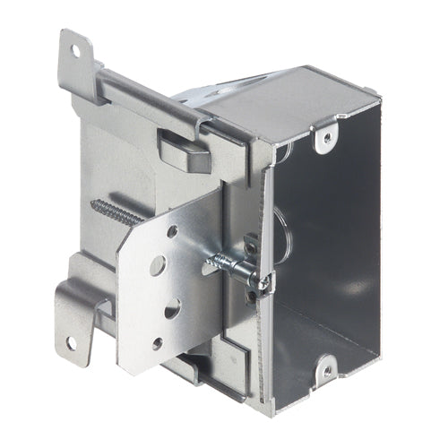 Arlington FAS423, Adjustable Outlet Box In Steel For New Construction, 1-Gang