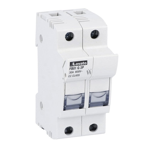 Lovato FB01G2P, CC Fuse Holder, 2 Pole 690V 30A, For 10x38mm Class CC Fuses, UL Listed & CSA Approved