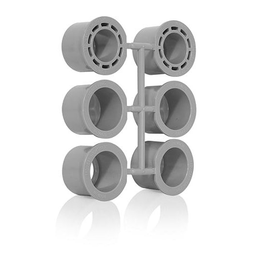 Leviton FBRPW-GY, Replacement Power Conduit Plugs and Reducers for FBBOX-GY Concrete Floor Box System