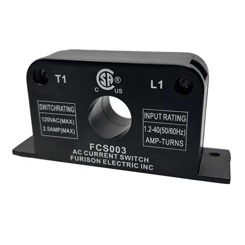 Furison Electric FCS003, Self-Powered AC Current Switch, Dryer Switch, Input Rating 1.2 - 40A, Switch Rating 120Vac 2.5A
