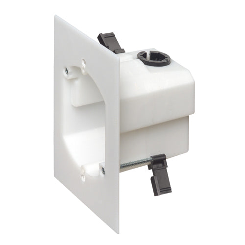 Arlington FD1RPGC, One-Piece Non-Metallic Box With Grounding Clip, 1-Gang, White, Paintable