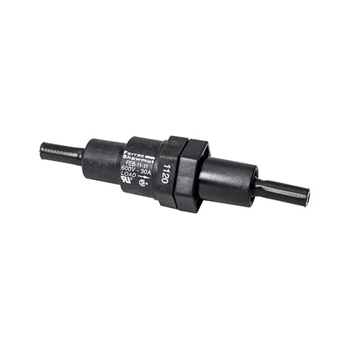 Mersen FEB-11-11, In-Line Fuse Holder, Midget 10x38mm, 1 Pole, 600VAC/DC, 30A, 11-11 Crimp