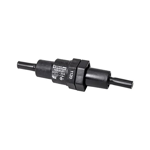 Mersen FEB-81-81, In-Line Fuse Holder, Midget 10x38mm, 1 Pole, 600VAC/DC, 30A, 81-81 Single Set Screw