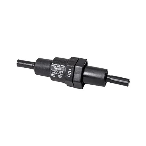Mersen FEB-SS, In-Line Fuse Holder, Midget 10x38mm, 1 Pole, 600VAC/DC, 30A, SS Stud