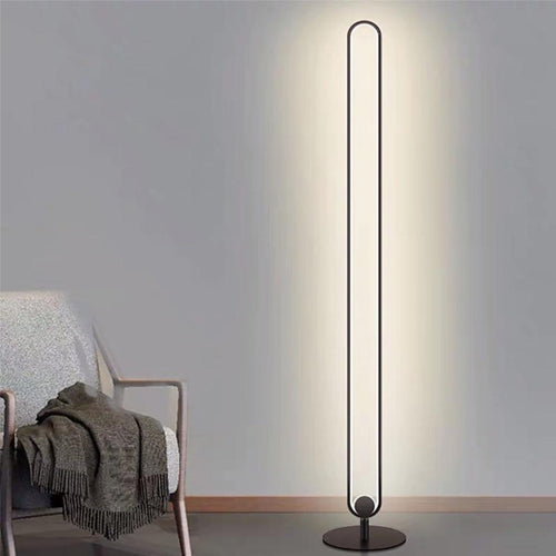 Litup FL2203BK, LED U-Shape Floor Lamp, 110-265V, 2000 Lumens, 3500K, Dimmable, Black Finish