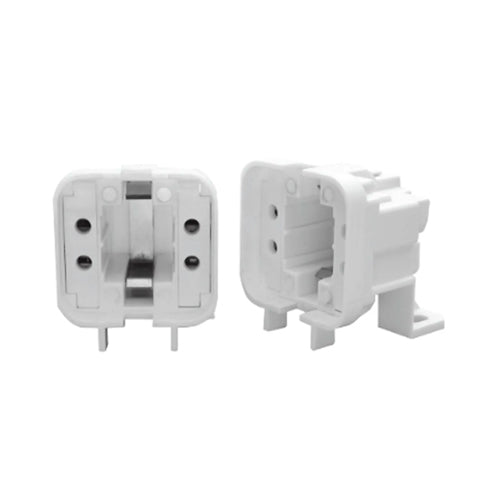 Etlin Daniels FL423V-Q1, 4 Pin CFL Light Socket, 13W, Horizontal 2 Hole Screw Mount, 75W, 600V, 10 Packs