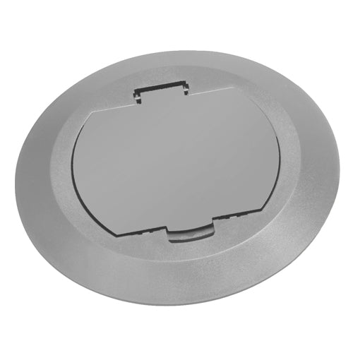 Arlington FLBC4520GY, 6" Round Non-Metallic Cover Kit With Flip Lid For New Concrete, 1-Gang, Gray