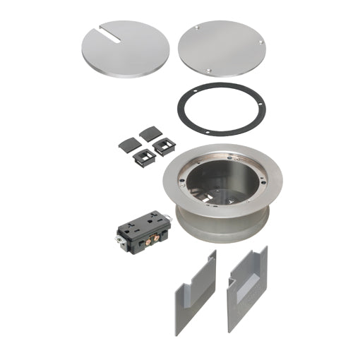 Arlington FLBC5540NL, Recessed Cover Kits for 5.5 Inch Concrete Floor Box, Nickel