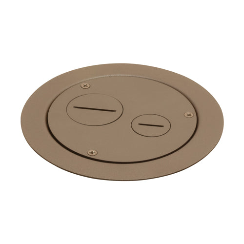 Arlington FLBC5560BR, Cover Kits for 5.5 Inch Concrete Floor Box with Threaded Inserts, 1-Gang, Brown