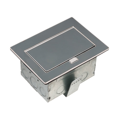 Arlington FLBT7200BL, Rectangular Steel Box With Black Stainless Steel Trapdoor Cover